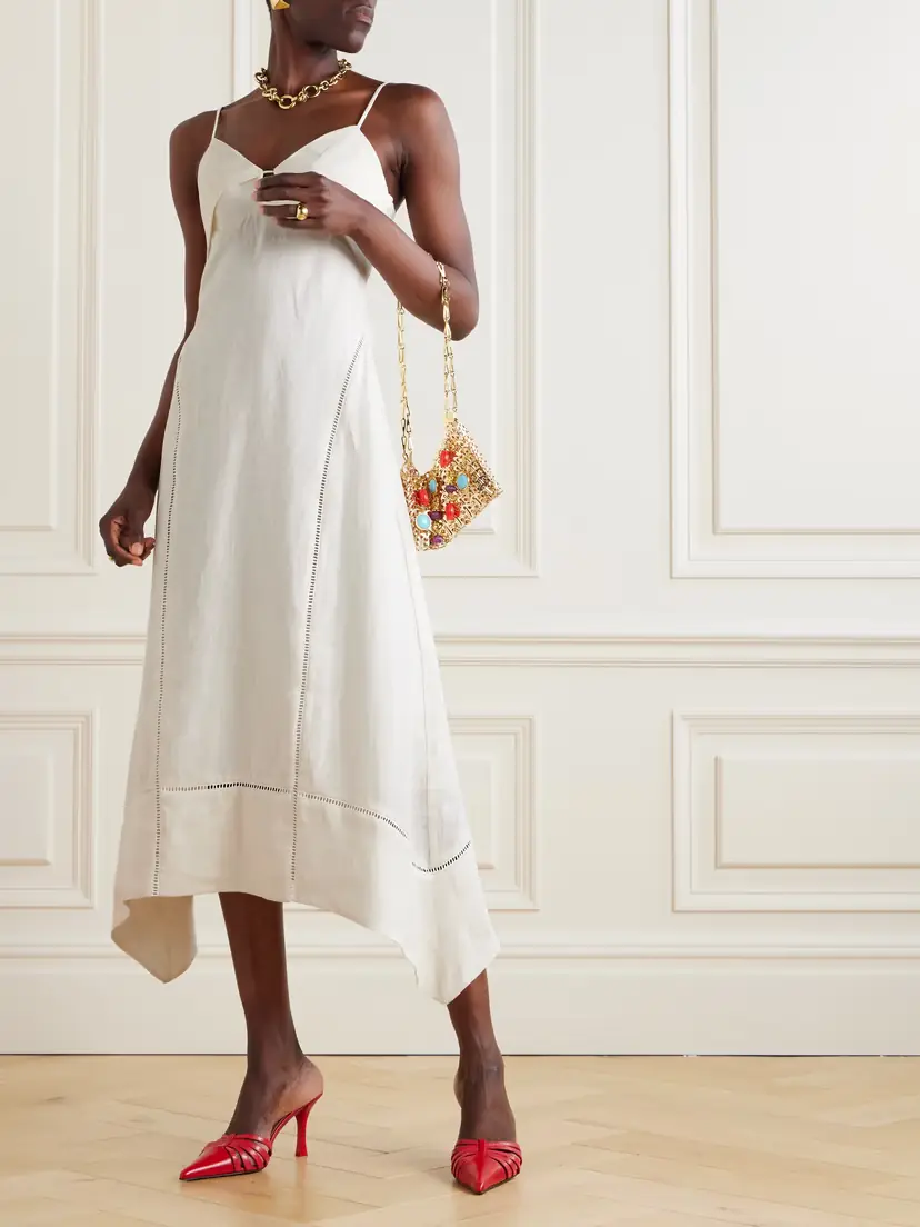 Simkhai Val Cut-out Embroidered Linen Midi Dress | Thumbnail 2