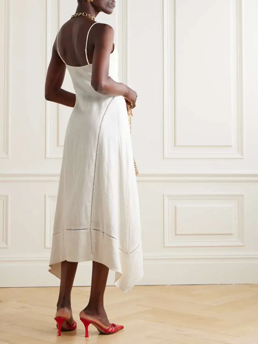 Simkhai Val Cut-out Embroidered Linen Midi Dress | Thumbnail 3