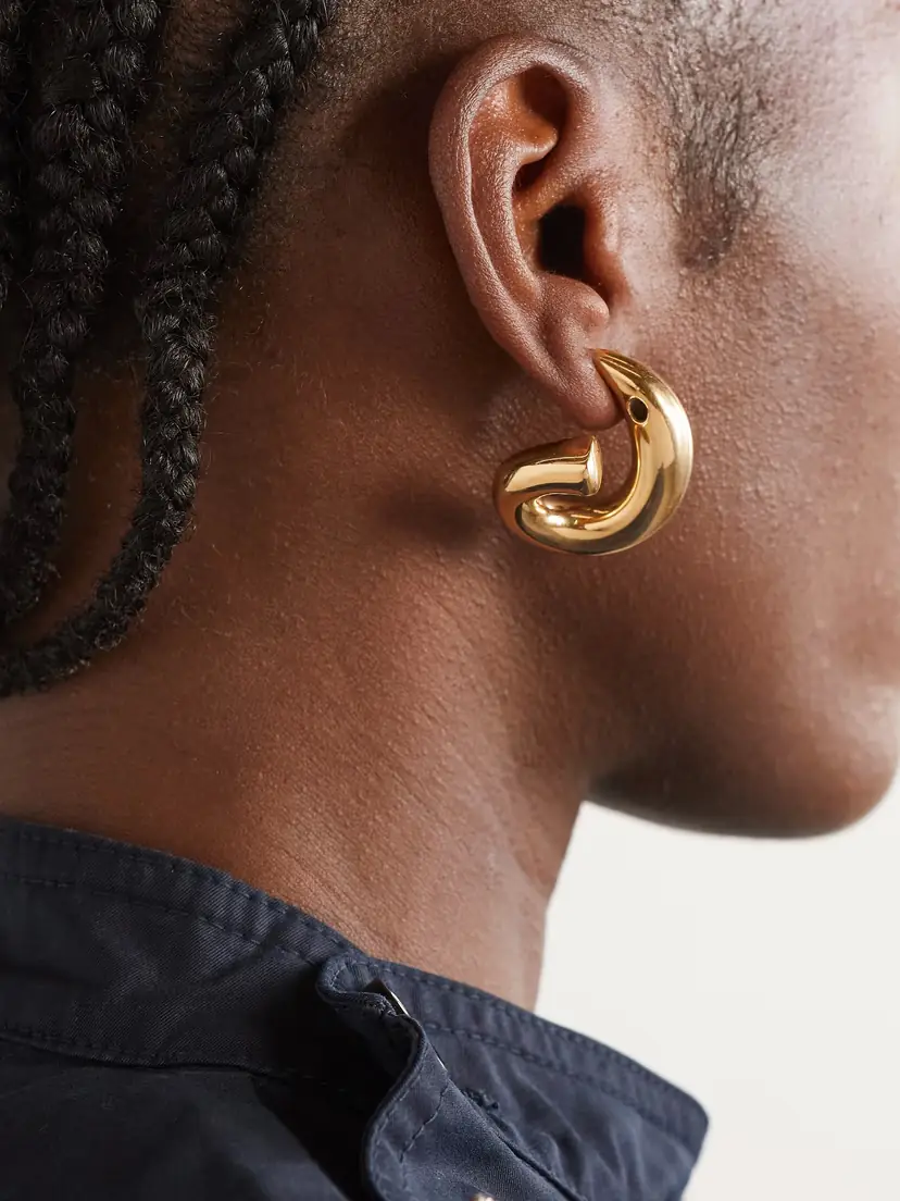 Bottega Veneta Sardine Gold-plated Earrings | Thumbnail 2 Bottega Veneta Sardine Gold-plated Earrings | Thumbnail 2