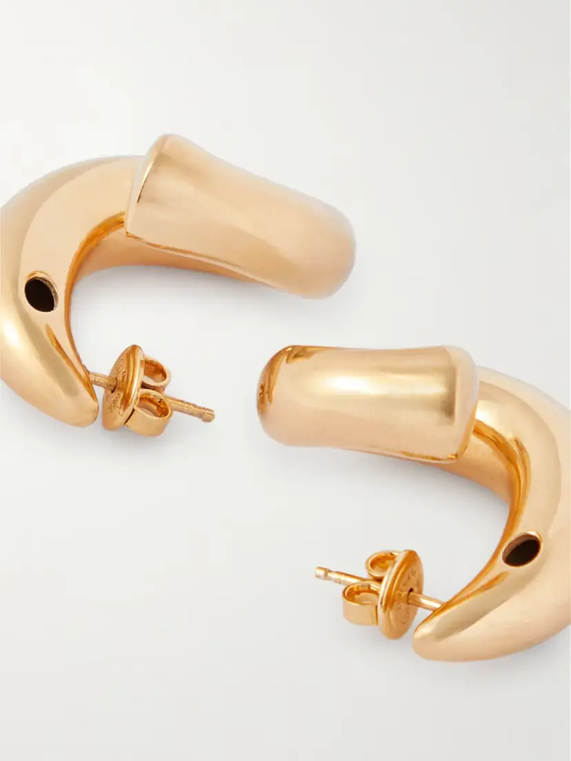Bottega Veneta Sardine Gold-plated Earrings | Thumbnail 3 Bottega Veneta Sardine Gold-plated Earrings | Thumbnail 3