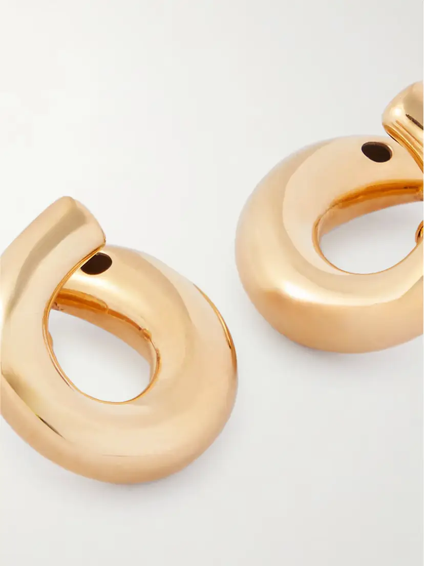Bottega Veneta Sardine Gold-plated Earrings | Thumbnail 4 Bottega Veneta Sardine Gold-plated Earrings | Thumbnail 4