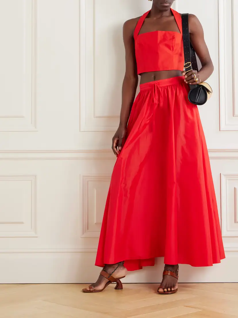 Staud Eden Pleated Taffeta Maxi Skirt | Thumbnail 2 Staud Eden Pleated Taffeta Maxi Skirt | Thumbnail 2