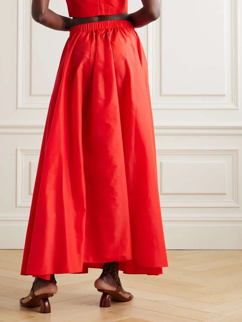 Staud Eden Pleated Taffeta Maxi Skirt | Thumbnail 3 Staud Eden Pleated Taffeta Maxi Skirt | Thumbnail 3