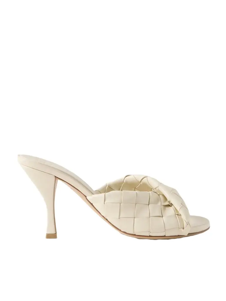 Bottega Veneta Blink Twisted Intrecciato Leather Mules | Image 1 Bottega Veneta Blink Twisted Intrecciato Leather Mules | Image 1