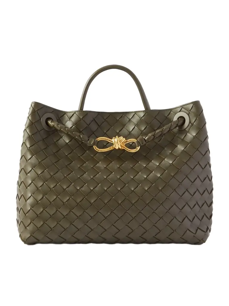 Andiamo Medium Intrecciato Leather Tote