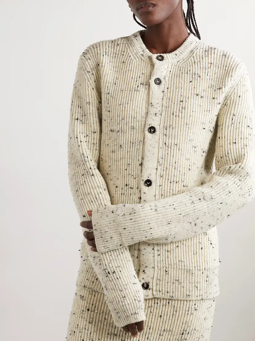Bottega Veneta Ribbed Wool-blend Cardigan | Thumbnail 3 Bottega Veneta Ribbed Wool-blend Cardigan | Thumbnail 3
