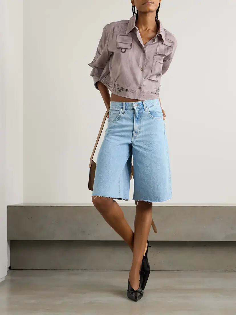 SLVRLAKE Grace Frayed Denim Shorts | Thumbnail 2