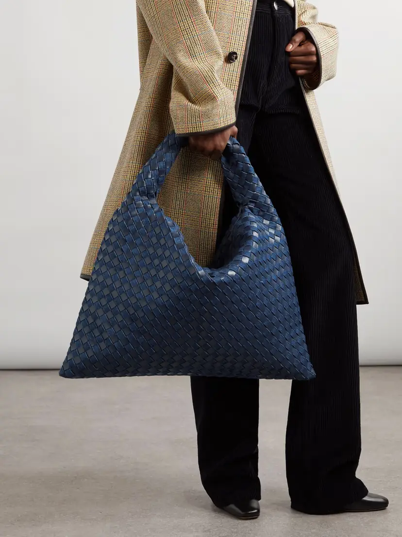 Bottega Veneta Hop Large Intrecciato Leather And Denim Tote | Thumbnail 2 Bottega Veneta Hop Large Intrecciato Leather And Denim Tote | Thumbnail 2