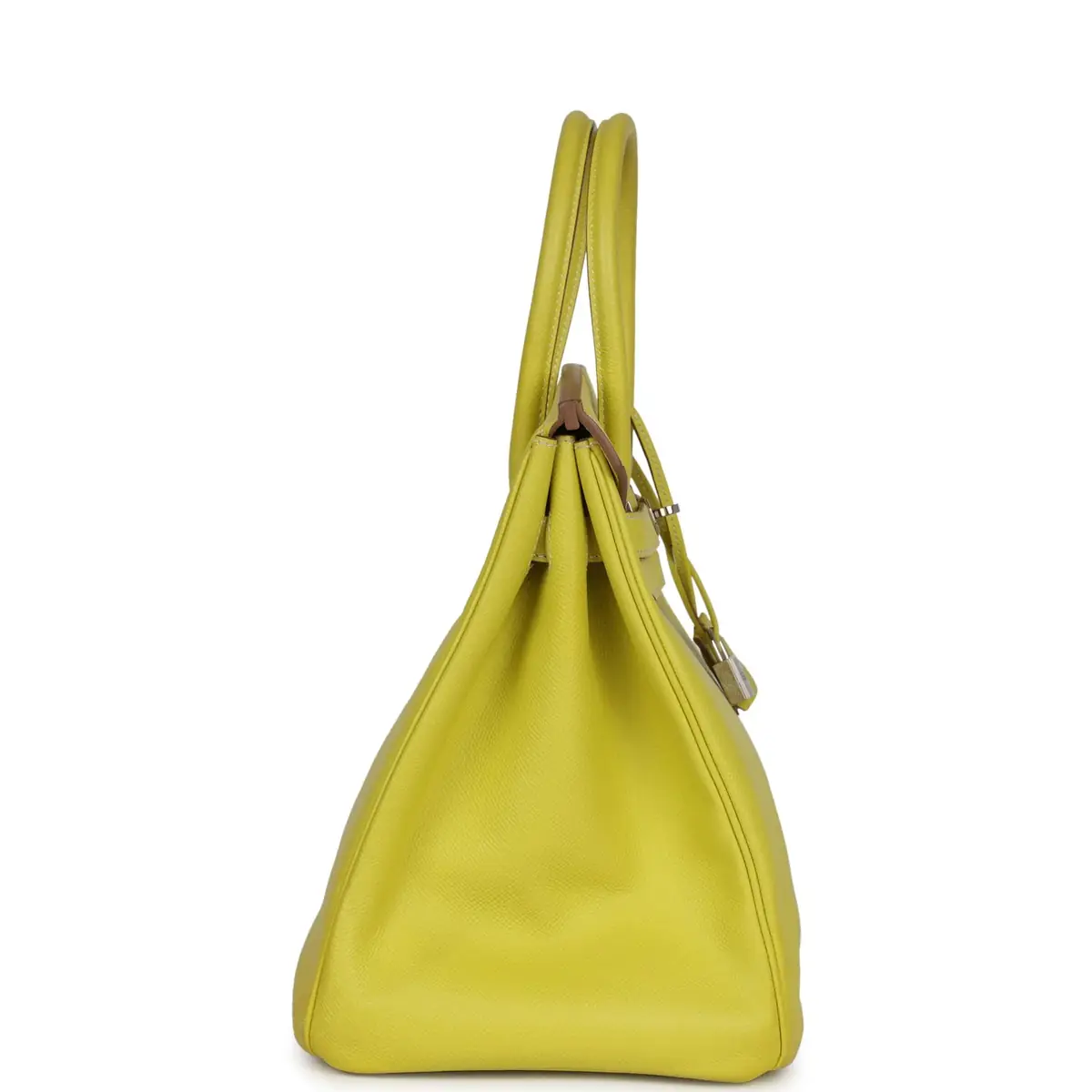 HERMÈS Pre-owned Hermes Birkin 35 Lime Candy Epsom Palladium Hardware | Thumbnail 3