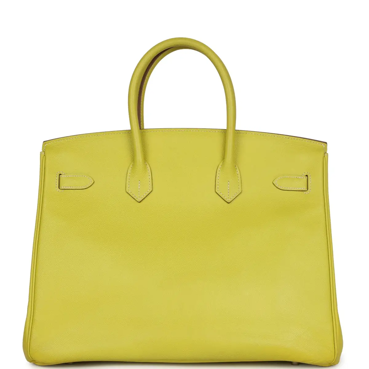 HERMÈS Pre-owned Hermes Birkin 35 Lime Candy Epsom Palladium Hardware | Thumbnail 4