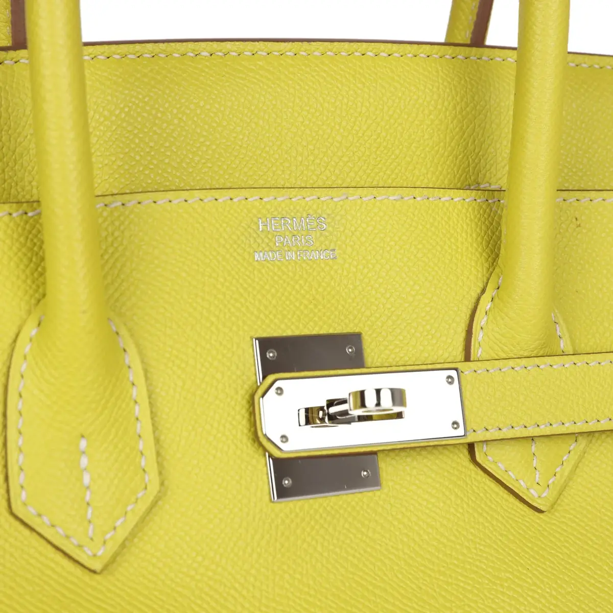 HERMÈS Pre-owned Hermes Birkin 35 Lime Candy Epsom Palladium Hardware | Thumbnail 7