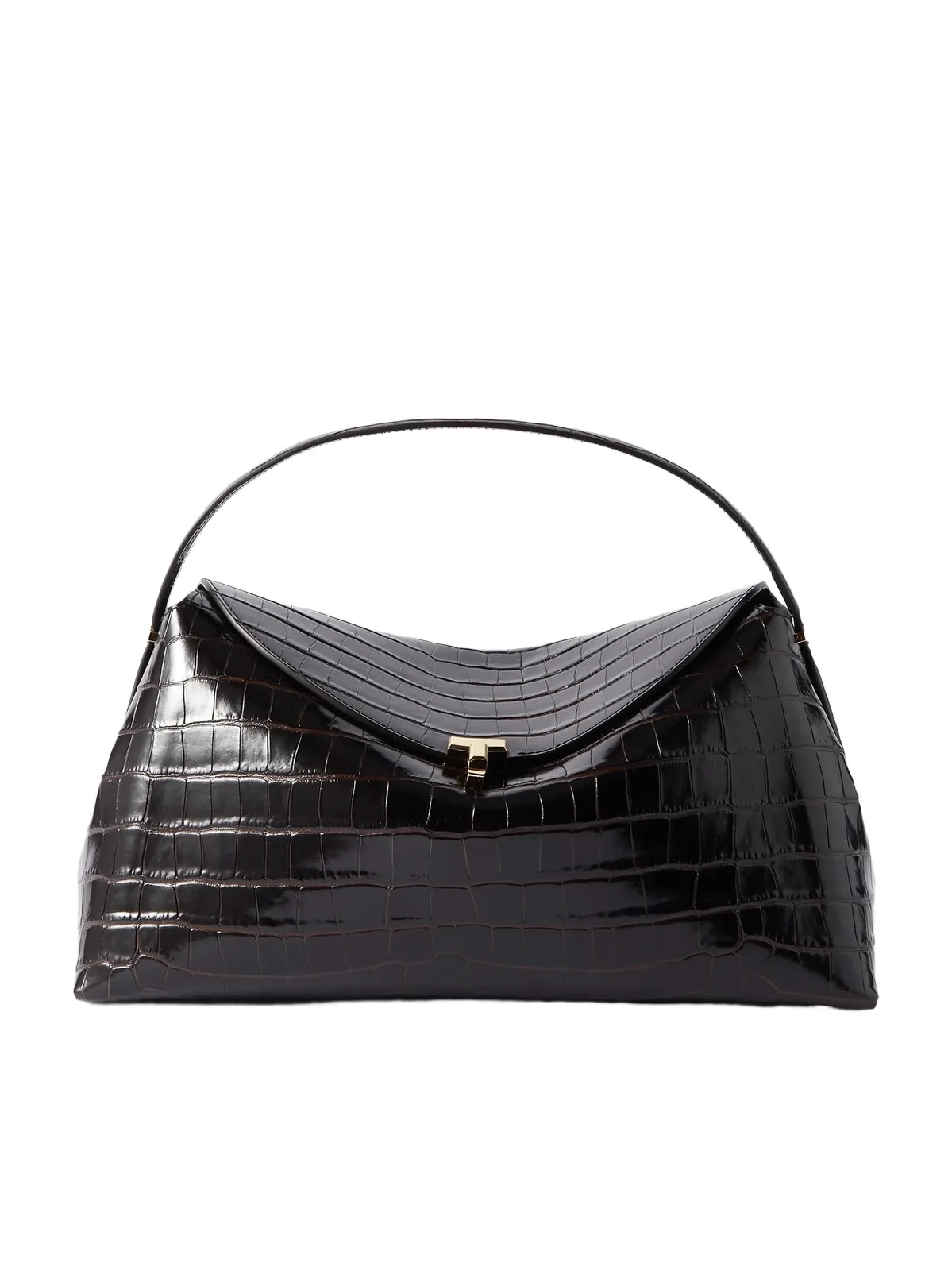 T-lock Croc-effect Leather Shoulder Bag T-lock Croc-effect Leather Shoulder Bag