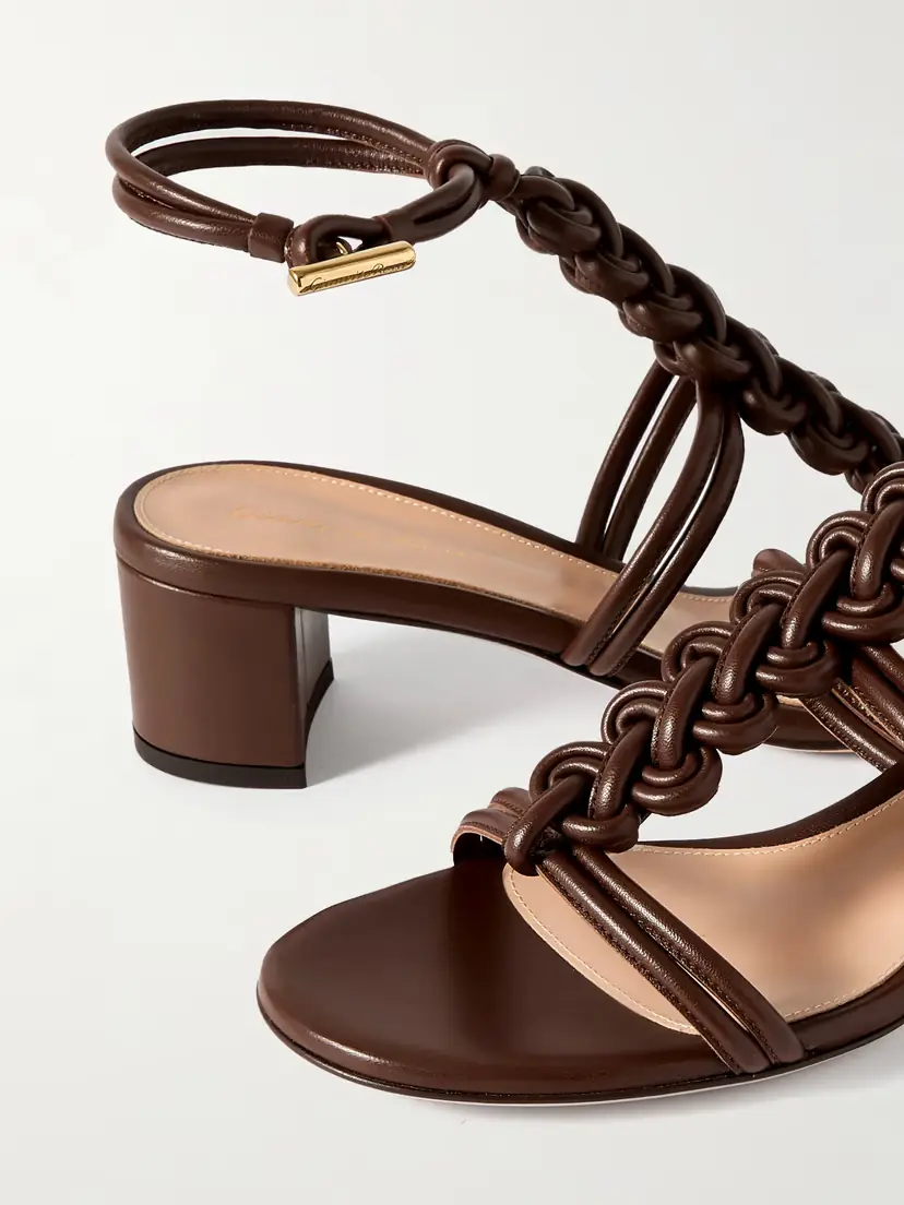 Gianvito Rossi Capua 45 Woven Leather Sandals | Thumbnail 4