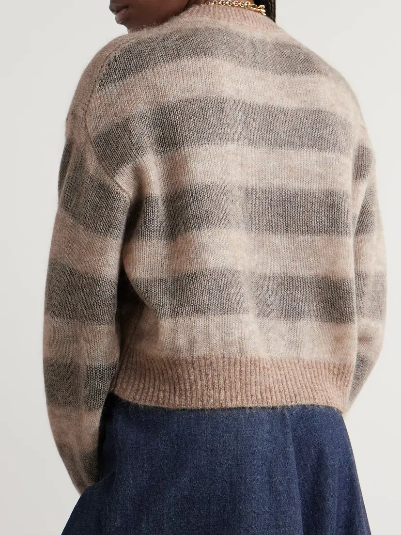 Brunello Cucinelli Striped Mohair-blend Sweater | Thumbnail 3 Brunello Cucinelli Striped Mohair-blend Sweater | Thumbnail 3