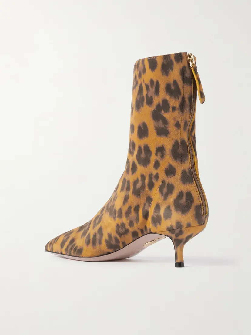 Aquazzura Montmartre 50 Leopard-print Suede Ankle Boots | Thumbnail 3