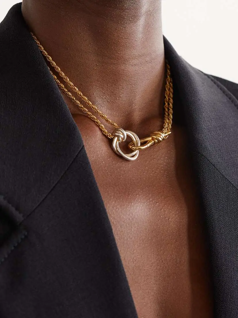 Bottega Veneta plated Silver Necklace | Thumbnail 2 Bottega Veneta plated Silver Necklace | Thumbnail 2