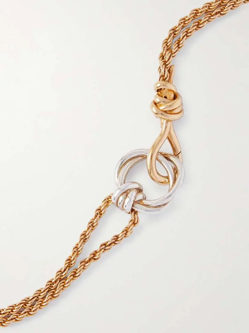 Bottega Veneta plated Silver Necklace | Thumbnail 3 Bottega Veneta plated Silver Necklace | Thumbnail 3
