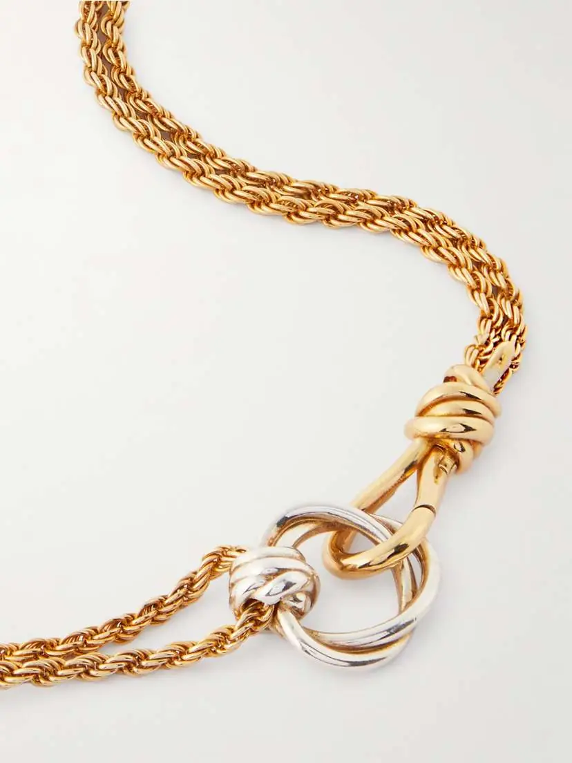 Bottega Veneta plated Silver Necklace | Thumbnail 4 Bottega Veneta plated Silver Necklace | Thumbnail 4