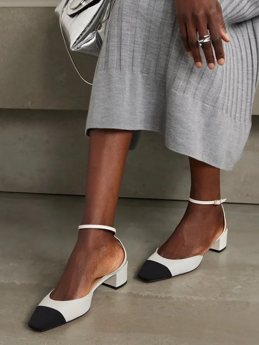 Aquazzura French Flirt 35 Grosgrain-trimmed Leather Mary Jane Pumps | Thumbnail 2 Aquazzura French Flirt 35 Grosgrain-trimmed Leather Mary Jane Pumps | Thumbnail 2