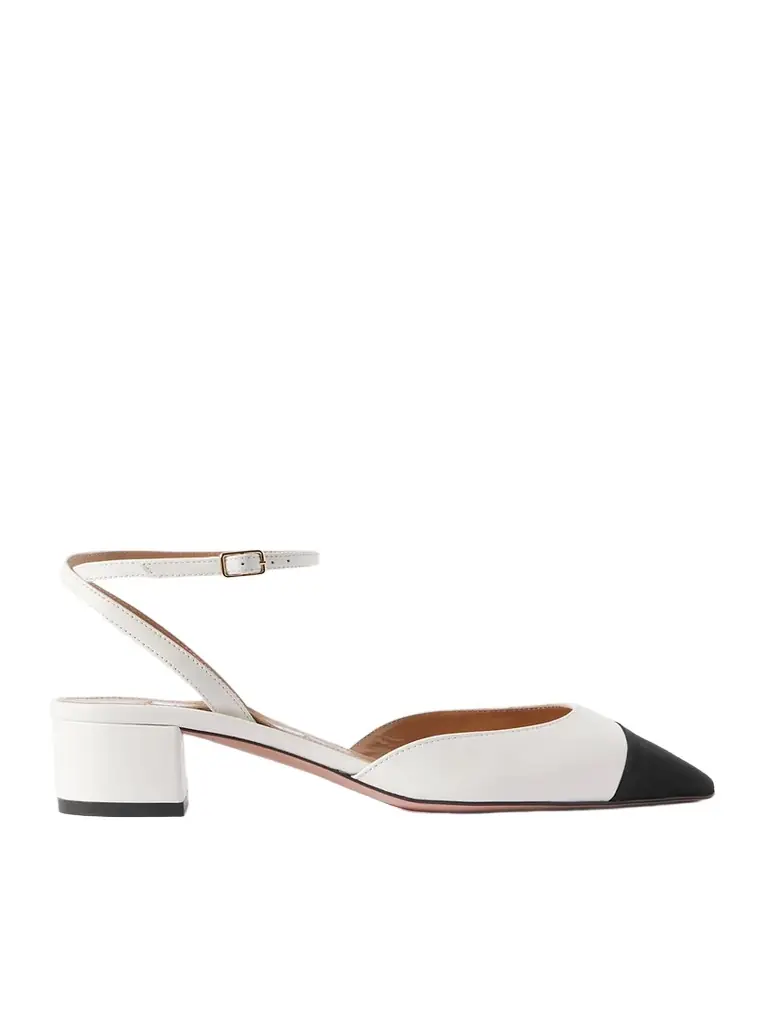 French Flirt 35 Grosgrain-trimmed Leather Mary Jane Pumps
