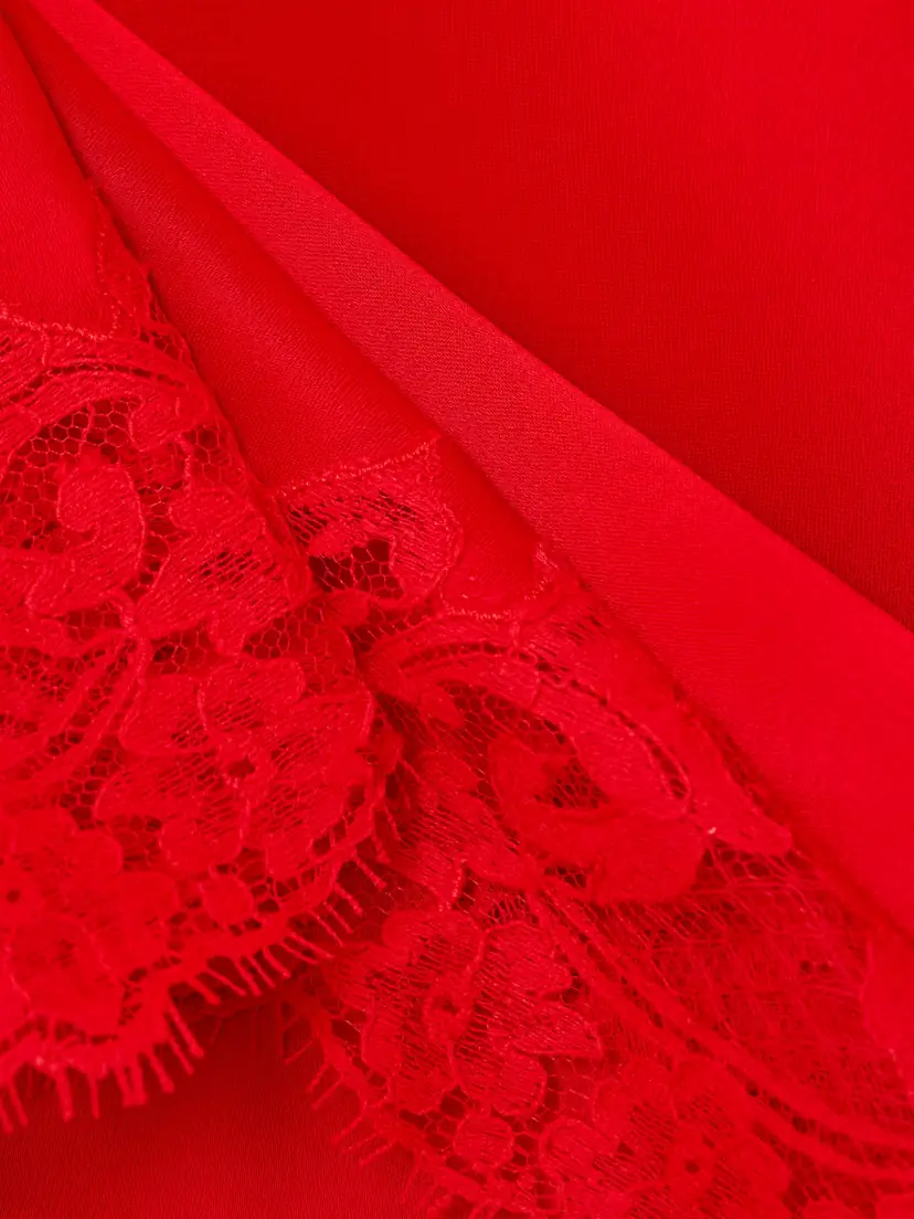 Stella McCartney Lace-trimmed Satin Midi Dress | Thumbnail 4