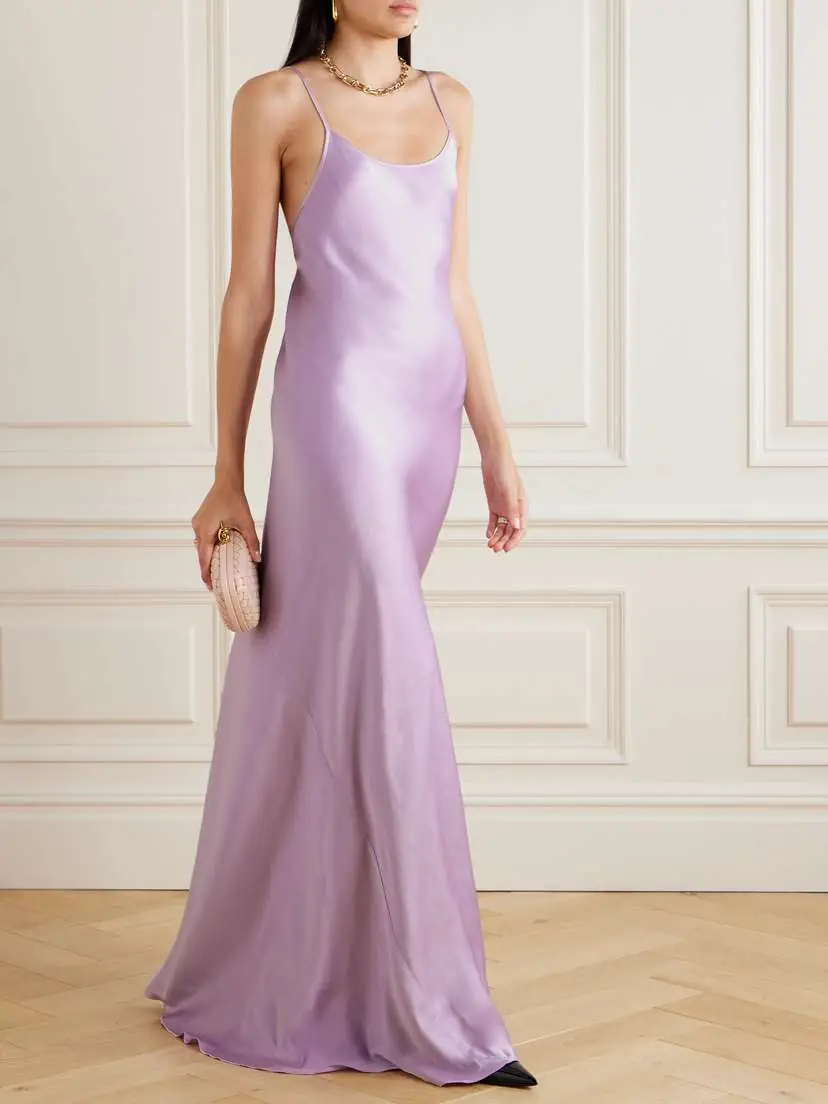 Victoria Beckham Cami Open-back Satin Maxi Dress - UK 16 | Thumbnail 2 Victoria Beckham Cami Open-back Satin Maxi Dress - UK 16 | Thumbnail 2