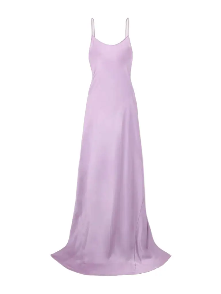 Cami Open-back Satin Maxi Dress - UK 16