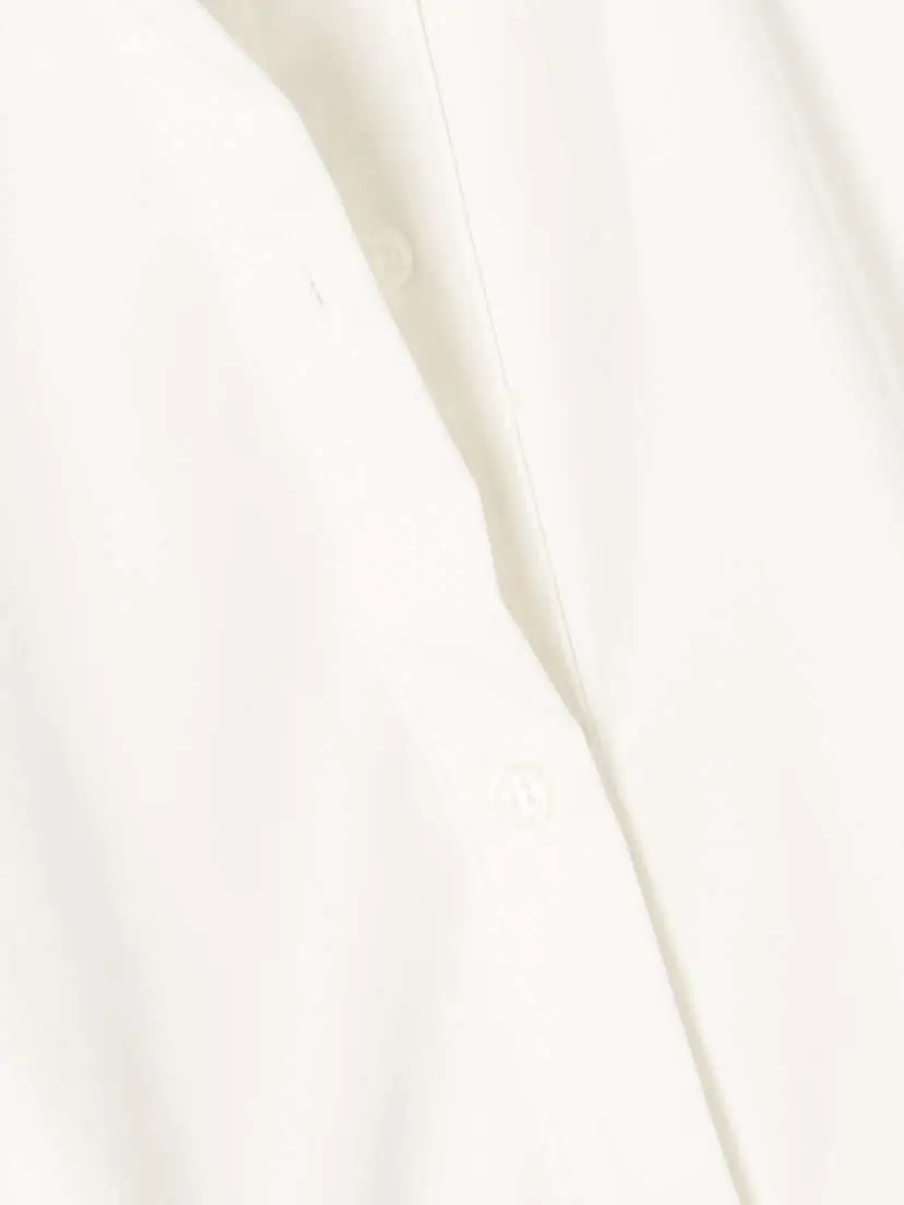 Brandon Maxwell The Elsa Cutout Pleated Cotton-poplin Shirt | Thumbnail 4