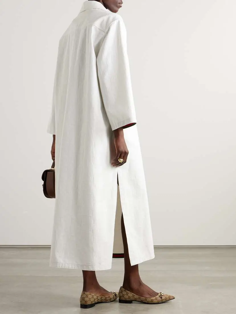 Gucci Horsebit-detailed Cotton-jacquard Midi Dress | Thumbnail 3 Gucci Horsebit-detailed Cotton-jacquard Midi Dress | Thumbnail 3