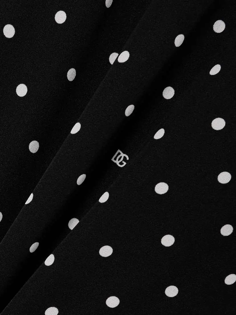 Dolce & Gabbana Printed Polka-dot Stretch-silk Midi Skirt | Thumbnail 4 Dolce & Gabbana Printed Polka-dot Stretch-silk Midi Skirt | Thumbnail 4