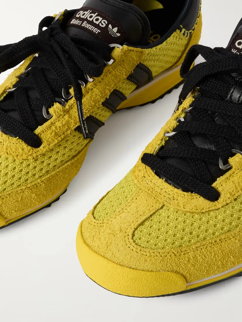 adidas Originals + Wales Bonner Sl76 Leather-trimmed Brushed-suede And Mesh Sneakers - UK 9 | Thumbnail 4 adidas Originals + Wales Bonner Sl76 Leather-trimmed Brushed-suede And Mesh Sneakers - UK 9 | Thumbnail 4