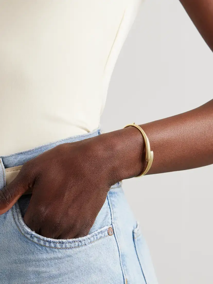 Jennifer Meyer Double Dome 18-karat Gold Bangle | Thumbnail 2