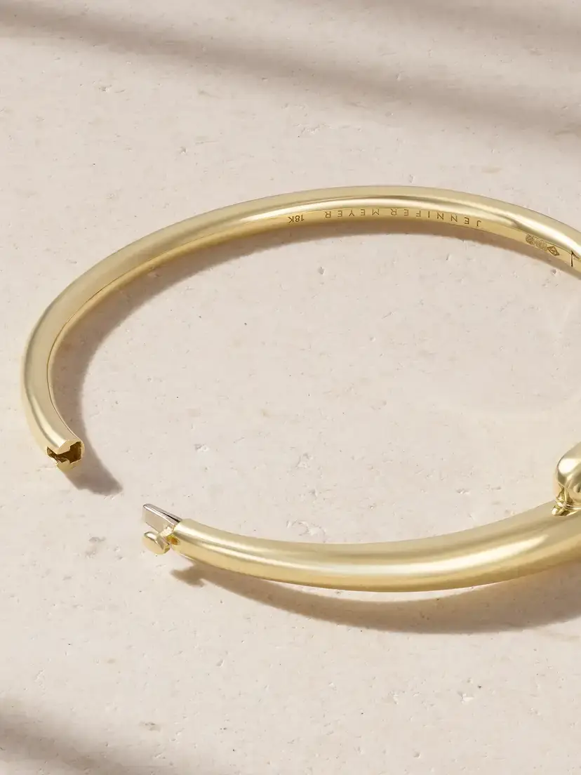 Jennifer Meyer Double Dome 18-karat Gold Bangle | Thumbnail 3