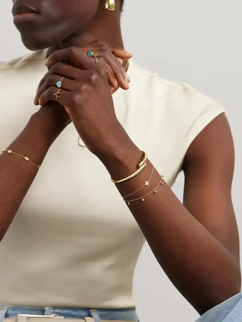 Jennifer Meyer Double Dome 18-karat Gold Bangle | Thumbnail 4