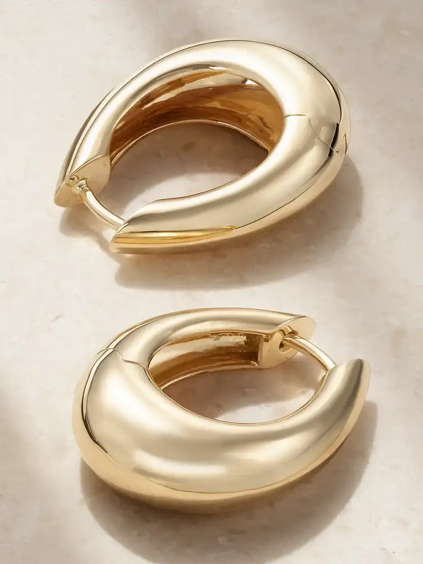 Ananya Chakra Icon 18-karat Gold Hoop Earrings | Thumbnail 3