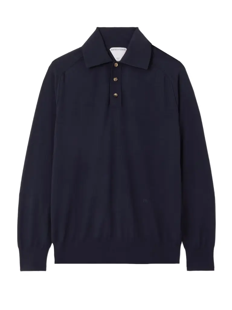Bottega Veneta Wool Polo Shirt | Image 1 Bottega Veneta Wool Polo Shirt | Image 1