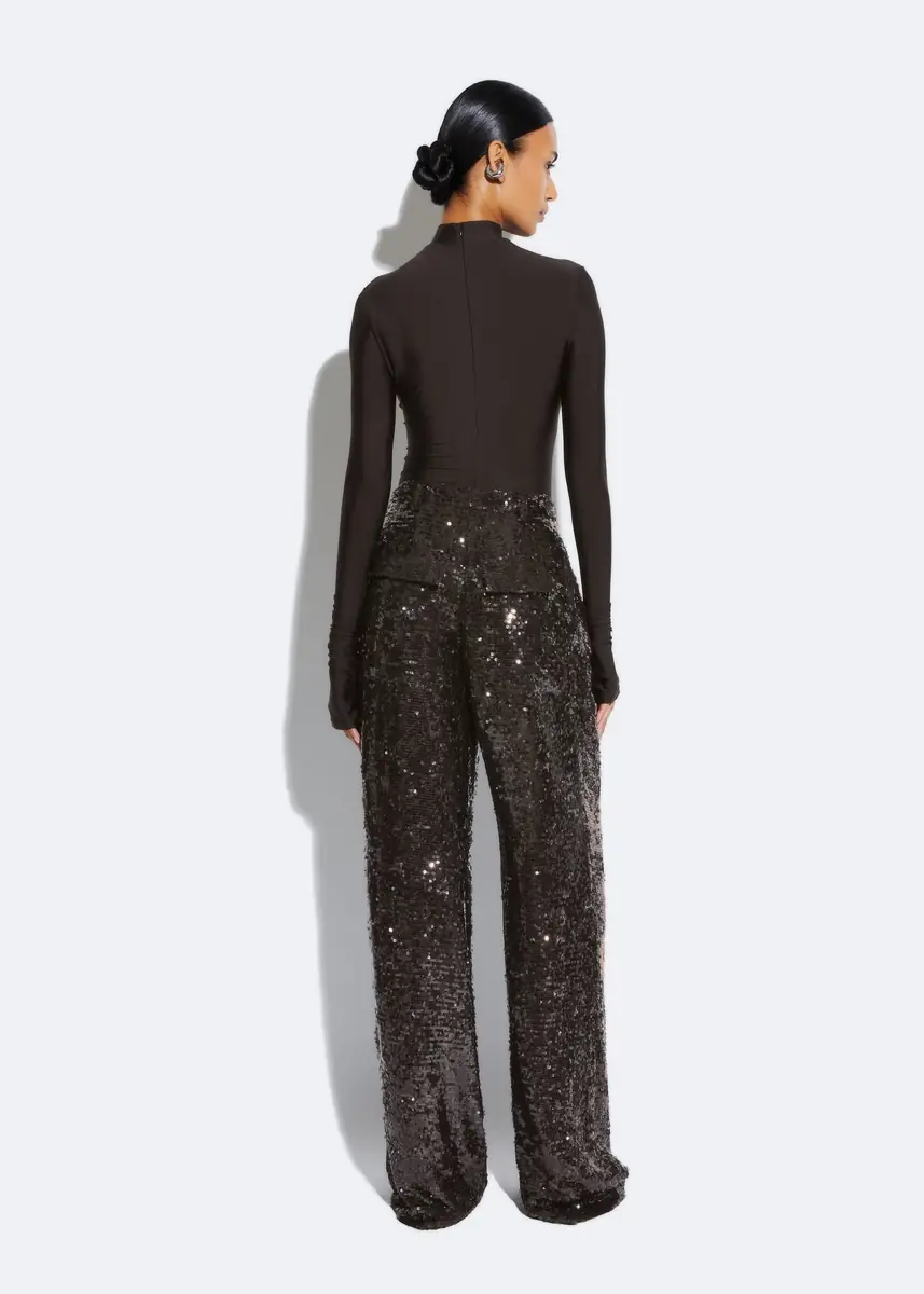 LAPOINTE Sequin Relaxed Pleated Pant | Thumbnail 2