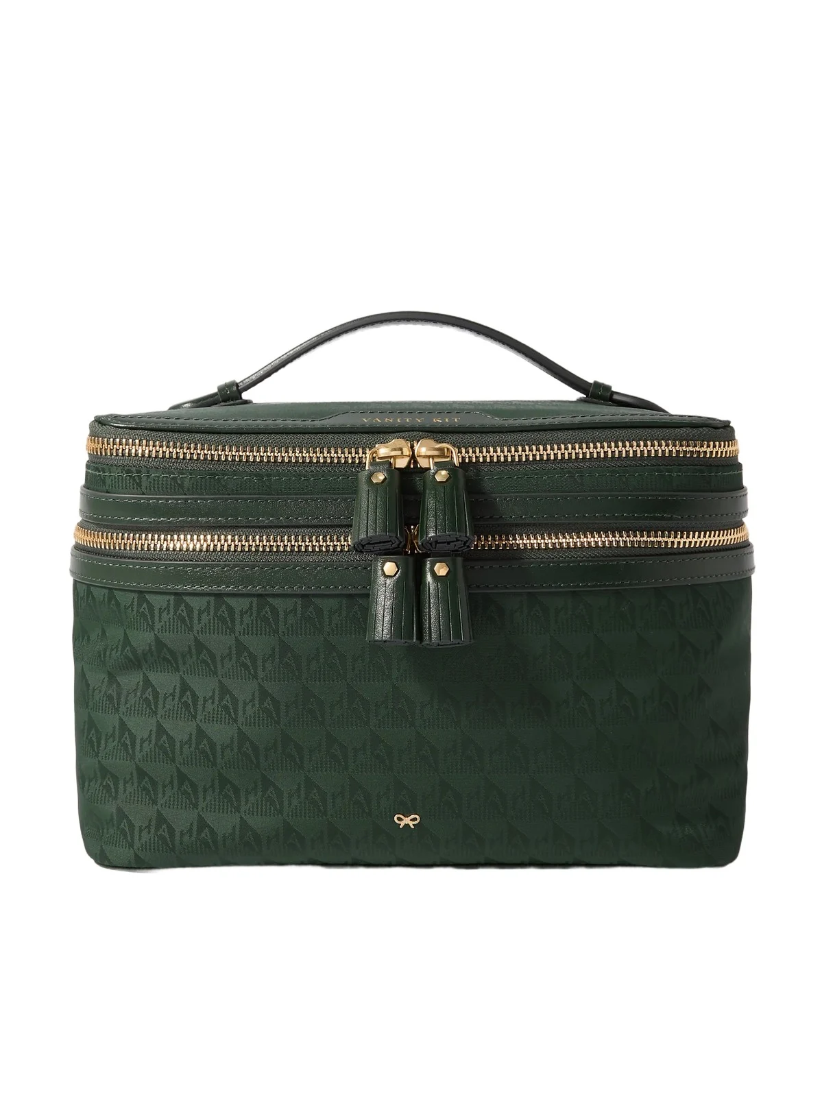 Vanity Kit Logo-jacquard Leather-trimmed Shell Cosmetics Case