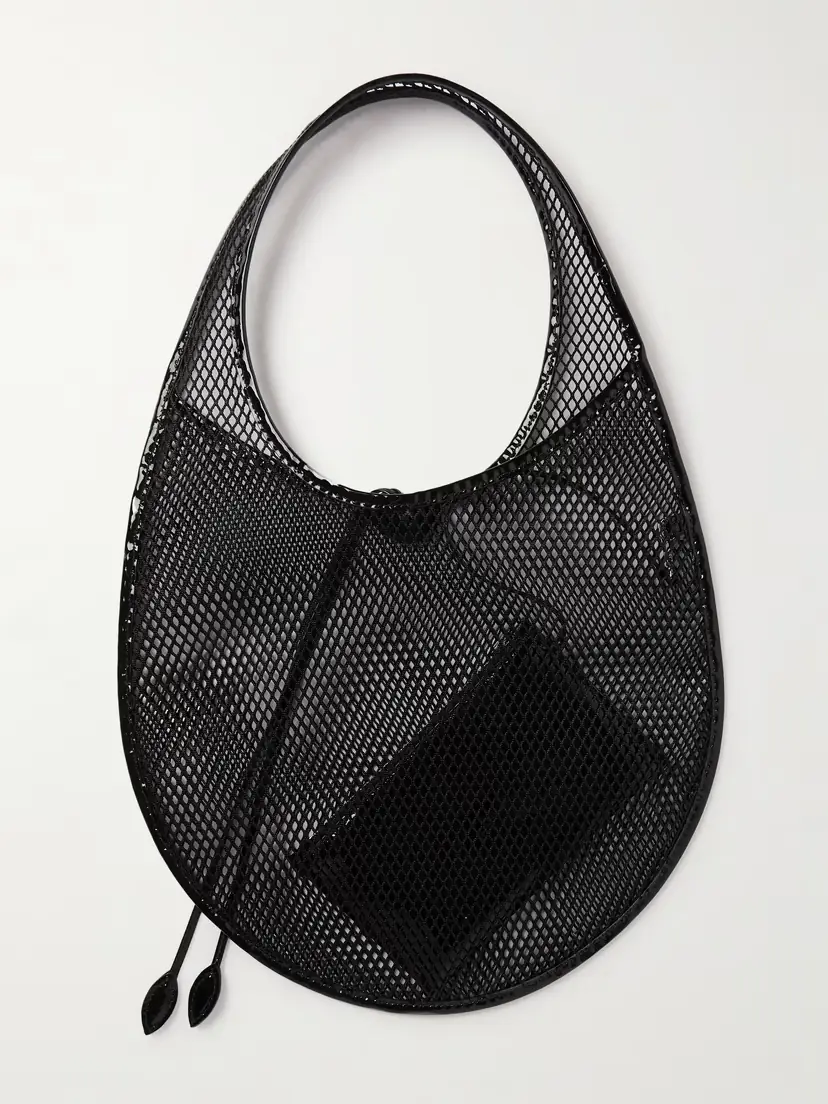 Alaïa Patent-leather Trimmed Mesh Shoulder Bag | Thumbnail 3 Alaïa Patent-leather Trimmed Mesh Shoulder Bag | Thumbnail 3