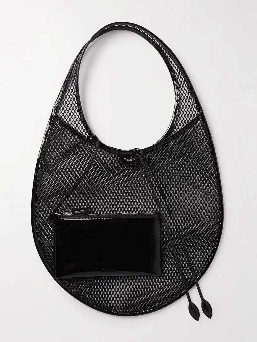 Alaïa Patent-leather Trimmed Mesh Shoulder Bag | Thumbnail 6 Alaïa Patent-leather Trimmed Mesh Shoulder Bag | Thumbnail 6