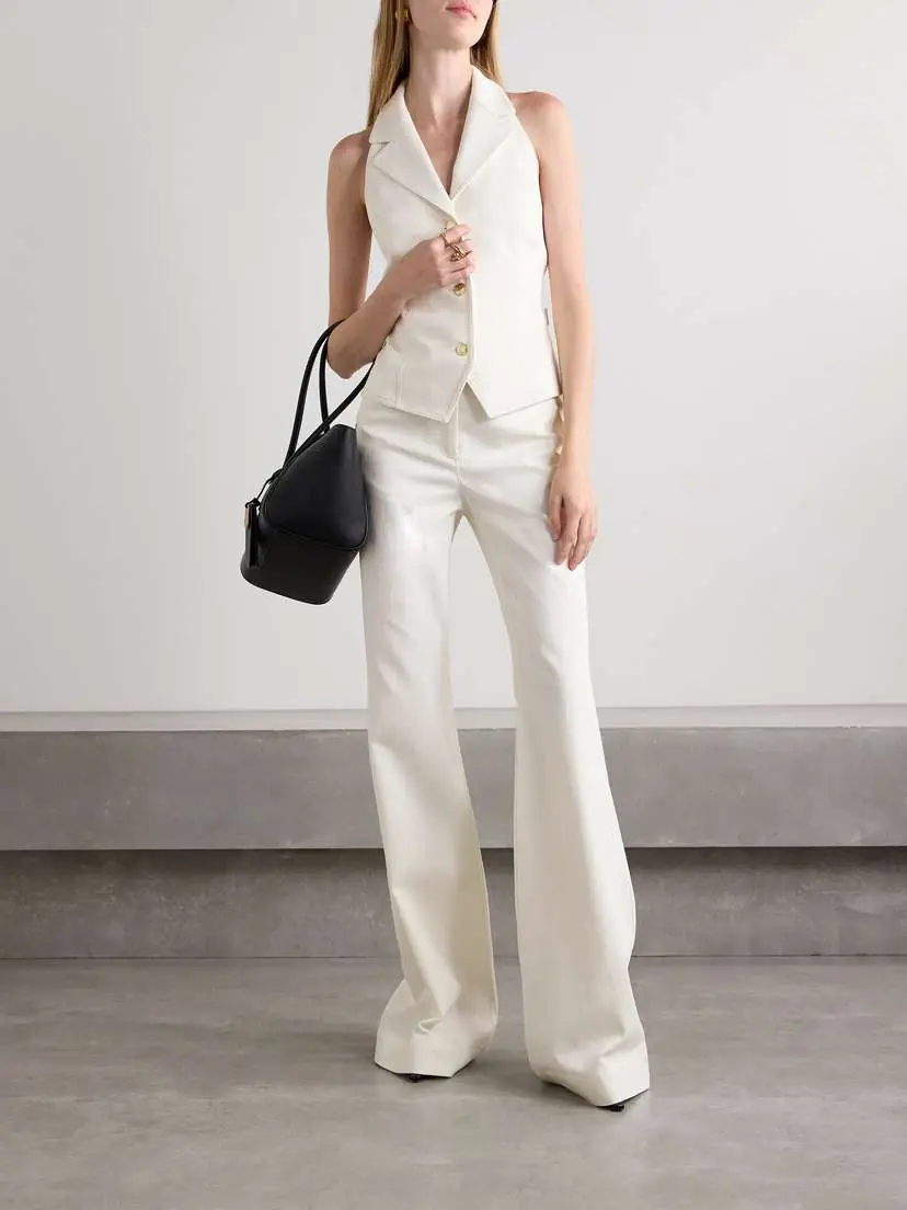 Sergio Hudson Cotton-twill And Silk-satin Vest | Thumbnail 2