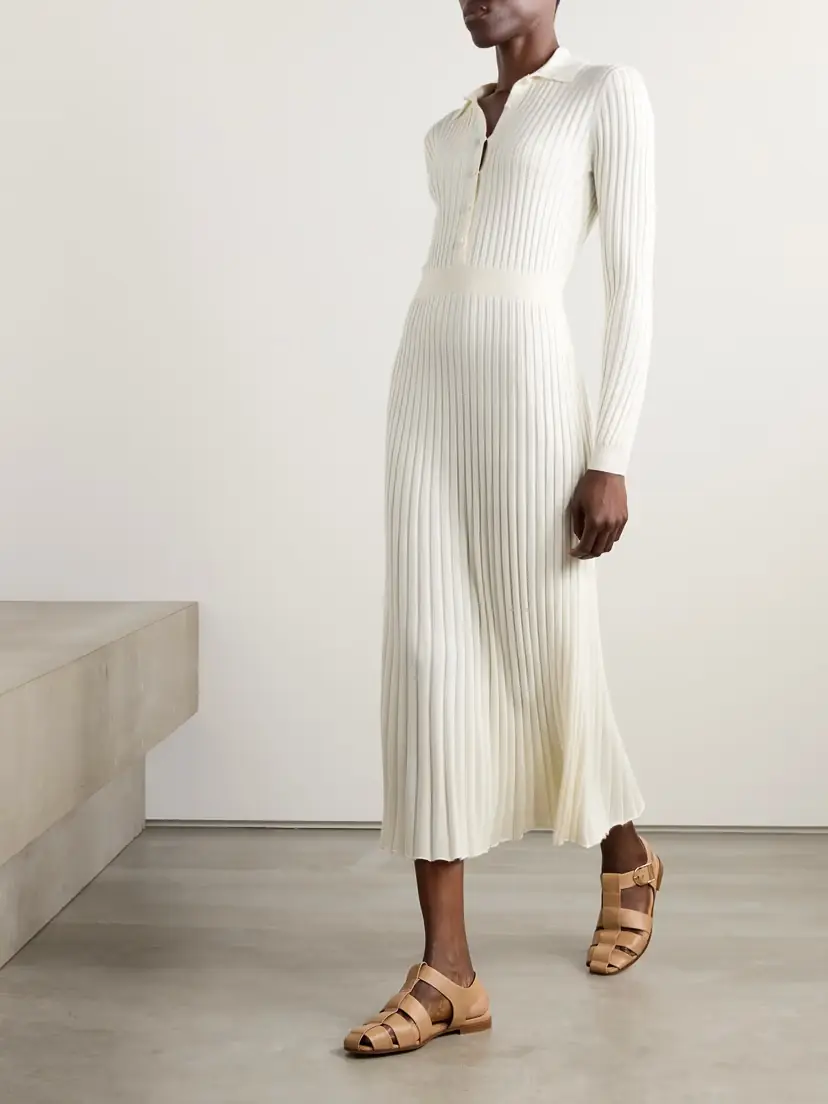 Gabriela Hearst Ardor Ribbed Cashmere And Silk-blend Midi Dress | Thumbnail 2 Gabriela Hearst Ardor Ribbed Cashmere And Silk-blend Midi Dress | Thumbnail 2