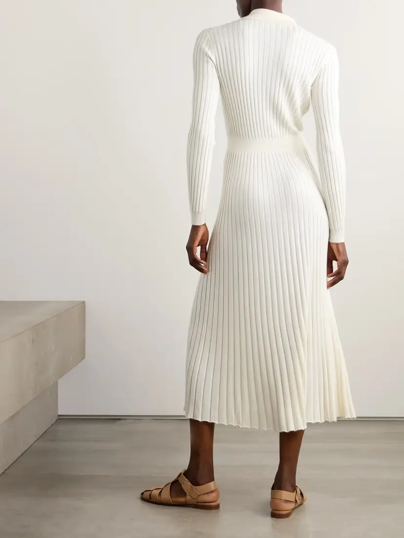 Gabriela Hearst Ardor Ribbed Cashmere And Silk-blend Midi Dress | Thumbnail 3 Gabriela Hearst Ardor Ribbed Cashmere And Silk-blend Midi Dress | Thumbnail 3