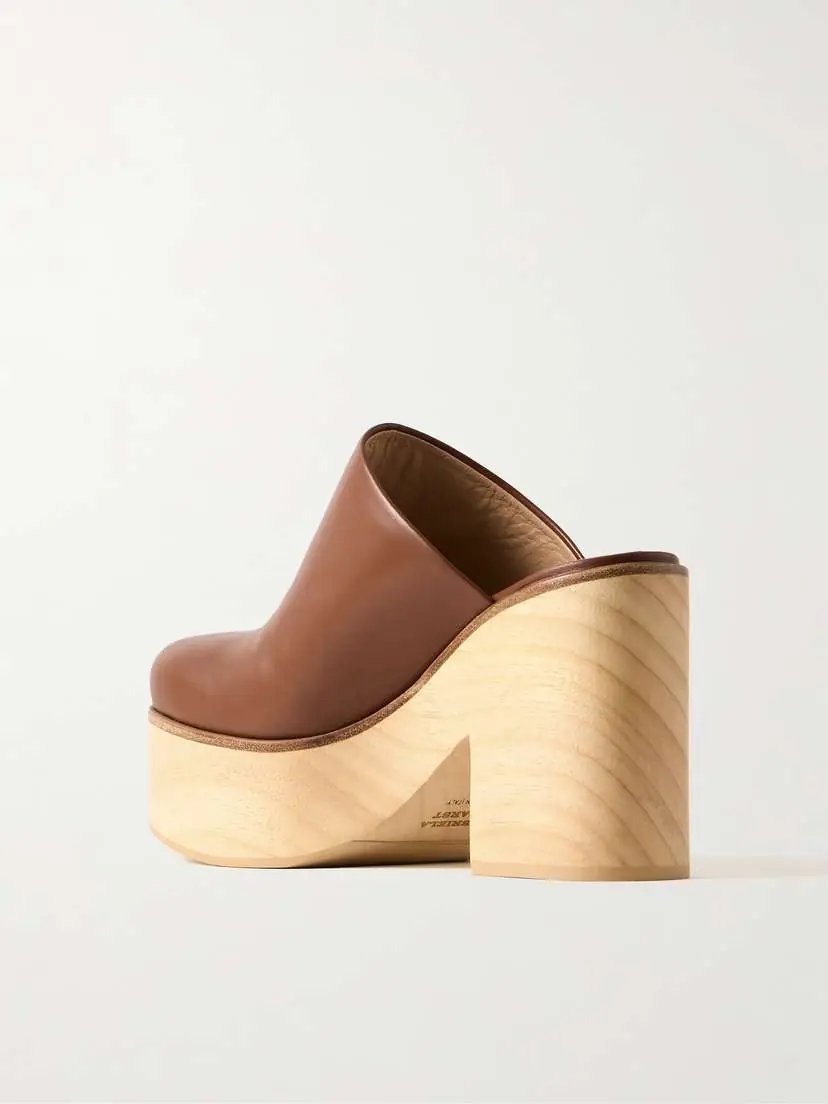 Gabriela Hearst Blake Leather Platform Clogs | Thumbnail 3