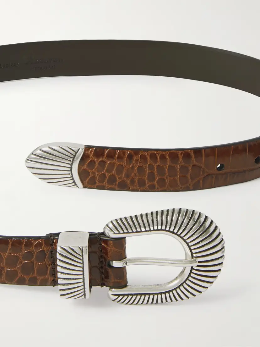 Anderson's Croc-effect Leather Belt | Thumbnail 3 Anderson's Croc-effect Leather Belt | Thumbnail 3