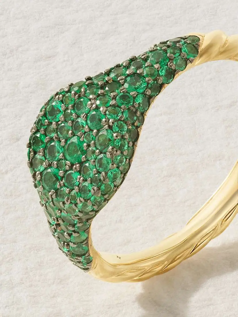 David Yurman 18-karat Gold Emerald Pinky Ring | Thumbnail 4
