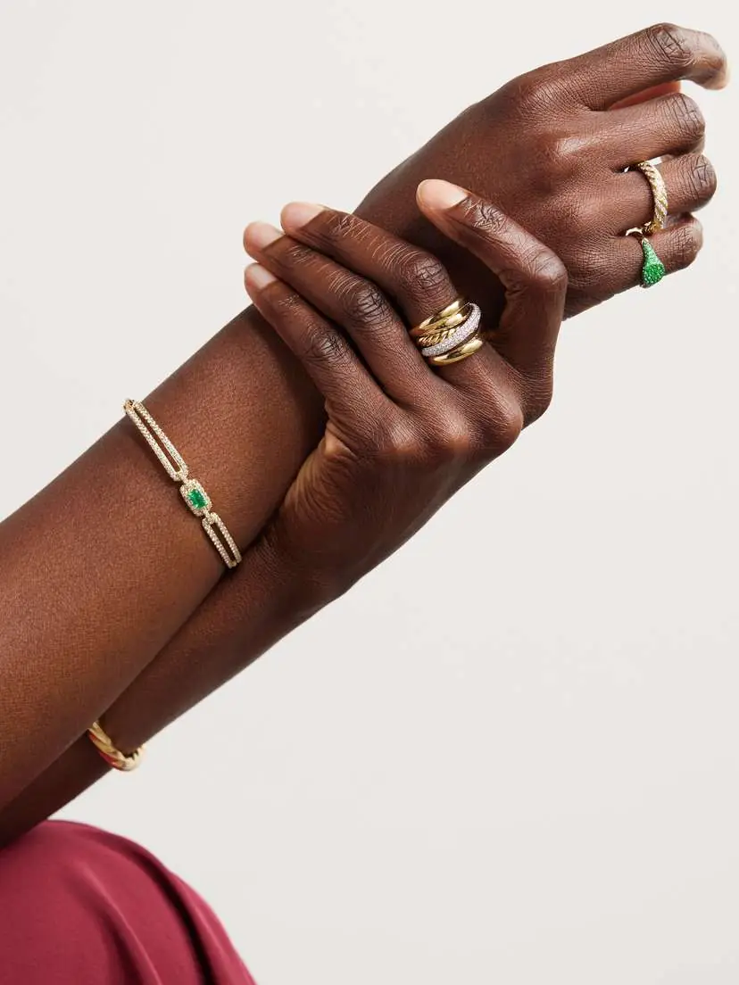 David Yurman 18-karat Gold Emerald Pinky Ring | Thumbnail 5
