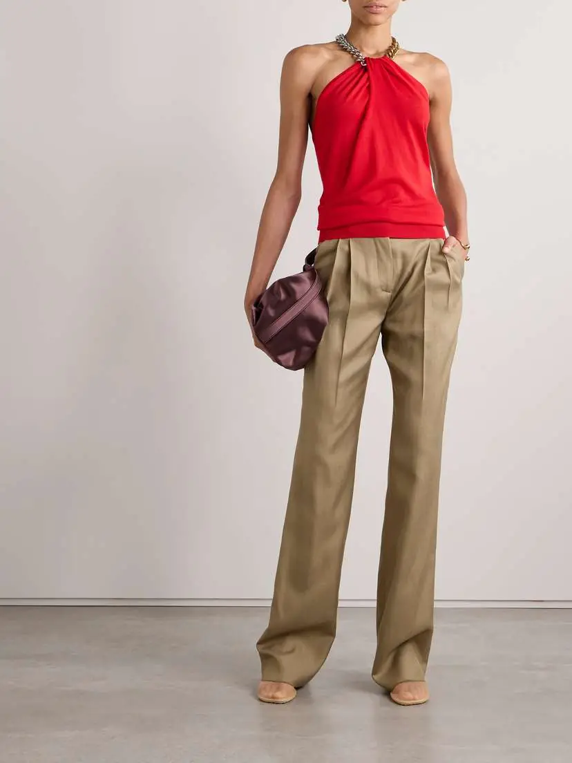 Stella McCartney Chain-embellished Wool Halterneck Top - x large | Thumbnail 2 Stella McCartney Chain-embellished Wool Halterneck Top - x large | Thumbnail 2