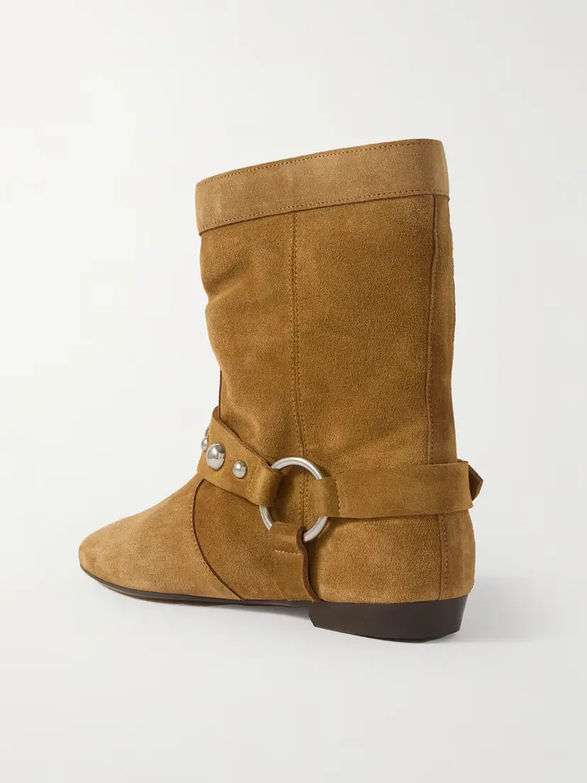 Isabel Marant Stania Studded Suede Ankle Boots | Thumbnail 3