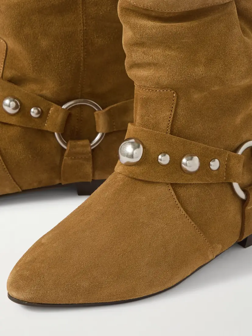 Isabel Marant Stania Studded Suede Ankle Boots | Thumbnail 4